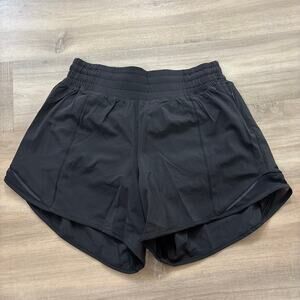 Lululemon Hotty Hot Short High-Rise Long 4" Women Size 4 Black